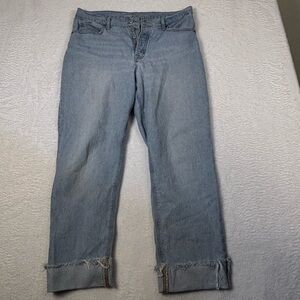 Old Navy Light Blue Slouchy Straight Jeans